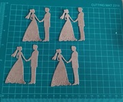 Scrapki para młoda ślub 4 szt.