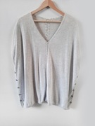 Sweterek (narzutka/ponczo)z dekoltem w serek - uniwersalny