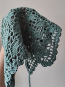 Chustka ażurowa bandana ok 57x27 zieleń morska 