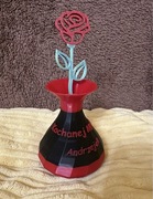 Personalizowany wazonik z kwiatkiem 3 D