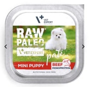 VetExpert Raw Paleo Pate Mini Puppy Mokra Karma z wołowiną dla szczeniaka 