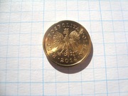 Polska moneta 5 gr groszy 2014 MW nie była w obiegu