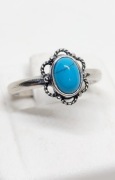 Pierścionek z turkusem srebro 925 rozmiar 12