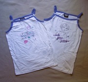 KOSZULKI DZIEWCZĘCE NA LATO BIAŁE 2PAK 146/152 STAR WARS