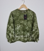 Levi's nowa bluza sportowa khaki wzorzysta oversize S 36 bawełna 100%