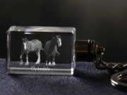 Clydesdale brelok sześcienny ŚWIECĄCY Koń