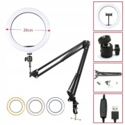 LAMPA RING USB + RAMIĘ + UCHWYT DO TELEFONU