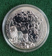 Rwanda African Ounce Lwy 1oz srebro 999 z 2010 rok.