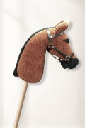Szydełkowy Hobby Horse gniady konik handmade Bohonitka