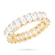 Pierścionek Stal Szlachetna Biała Cyrkonia