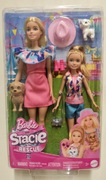 Barbie Stacie - zestaw lalek z pieskiem i kotkiem