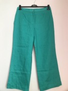 Soczyście zielone 100% lniane spodnie Marks&Spencer rozm. 2XL - 44