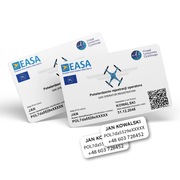 Wydruk certyfikatu ULC / EASA na DRONA - karta PVC + naklejki