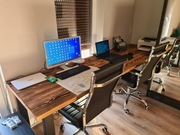 biurko komputerowe industrialne loft lite drewno