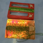Komplet choinkowy lampki PRL 