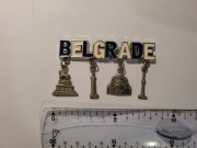 Magnes na lodówkę - 716f. BELGRAD Serbia z przywieszkami