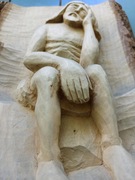 Chrystus Frasobliwy rzeźba ludowa Toborowicz