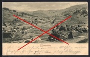 ŁAWOCZNE kresy Bieszczady Wsch panorama dworzec kolejowy 1900