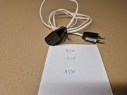 Kabel zasilający czarny, P+N, 10/16A,250V, 1,5m , przedłurzacz