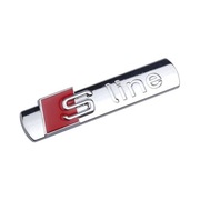 Emblemat znaczek Logo AUDI S-LINE SLINE Srebrny 3D
