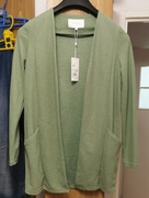 Villa Clothes - zielony niezapinany kardigan XS