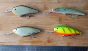 Zestaw 4 woblerów z balsy hand made szczupak trolling spinning
