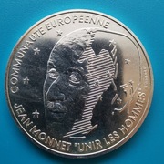 100 franków 1992 Francja Jean Monnet  Srebro  0,900 waga 15 g