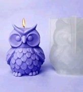 SOWA forma silikonowa 9*7*6.8 do odlewów Świec Mydła Gipsu Żywic 