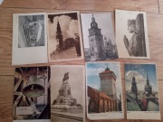 zestaw pocztówki kraków, dzwon zygmunta i inne, 8 sztuk