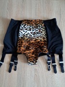 Angielskie majtki z pasem do pończoch retro vintage nylony S