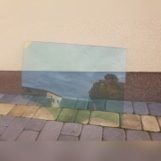 Opel insignia Kombi szyba prawy tyl zielona