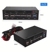 Zestaw wielofunkcyjny do wnęki 5,25 cala Media Dash Board