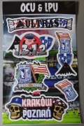 Vlepki arkusz, Cracovia Kraków & Lech Poznań, OCU & LPU + gratisy 