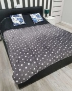 Koc Szary w Gwiazdeczki 160x200cm