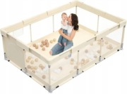 Kojec dla Dzieci Playpen 120x120 cm beżowy NOWY 