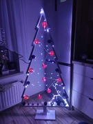 Choinka, lampion, znicz stroik na cmentarz, ozdoba bożonarodzeniowa