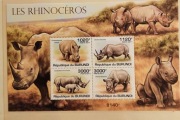 Burundi  2011 FAUNA  Mi blok 168 nosorożec piękny ideał 