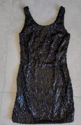 Vero Moda  cekinowa sukienka  czarna  mini sylwester karnawał  XS nowa