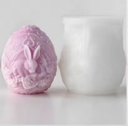 JAJKO z KRÓLIKIEM Wielkanocna forma silikonowa 7.8*7 do Świec Wosku Odlewów