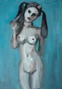 Akt, Dziewczyna, 42x29,7, akty