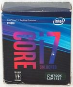 Procesor Intel Core i7-8700K. BOX. Gwarancja