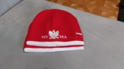 Czapka zimowa czerwona kibica Polski patriotyczna