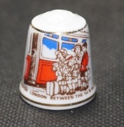 Naparstek Kolekcjonerski Porcelanowy ewakuacja dzieci z Londynu