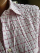 Zara koszula firmowa 40 długim rękawem w kolorze białym w czerwoną kratkę