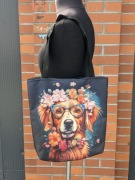 Torba wrzutka shopperka 37x37cm pies lablador dzień matki, urodziny, zamek
