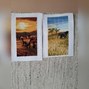 Obrazy ręcznie haftowane szt.2