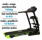 Bieżnia elektryczna HERTZ FITNESS Electra R80 1470W 12km/h