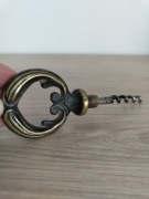 Korkociąg mosiądz zdobiony vintage
