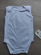 Body niemowlęce motylkowe na ramiączkach, białe 74