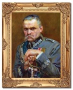 Obraz olejny Wojciech Kossak portret Józef Piłsudski kopia 40x50
